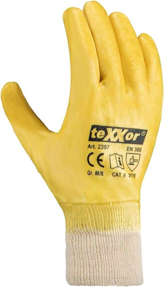 teXXor Nitril-Handschuhe Strickbund (12 Stück) 2357 - Herren / Unisex