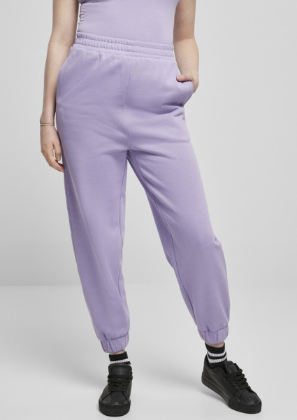 Urban Classics Damen Trainingshose Ladies Organic High Waist Ballon Sweat Pants Lavender