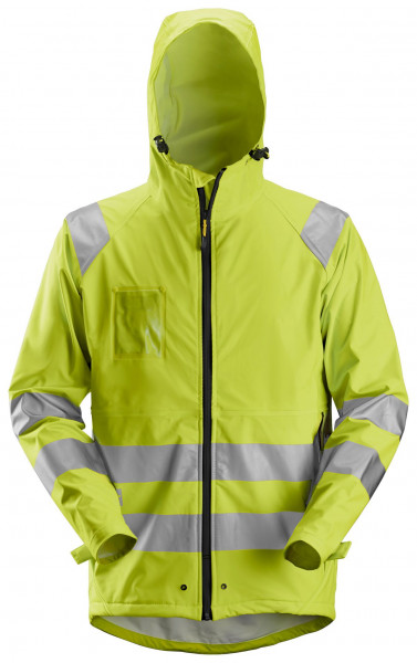 Snickers Hi-Vis wasserdichte PU Regen-Arbeitsjacke, Kl. 3, EN 20471, 343 High-Vis Gelb