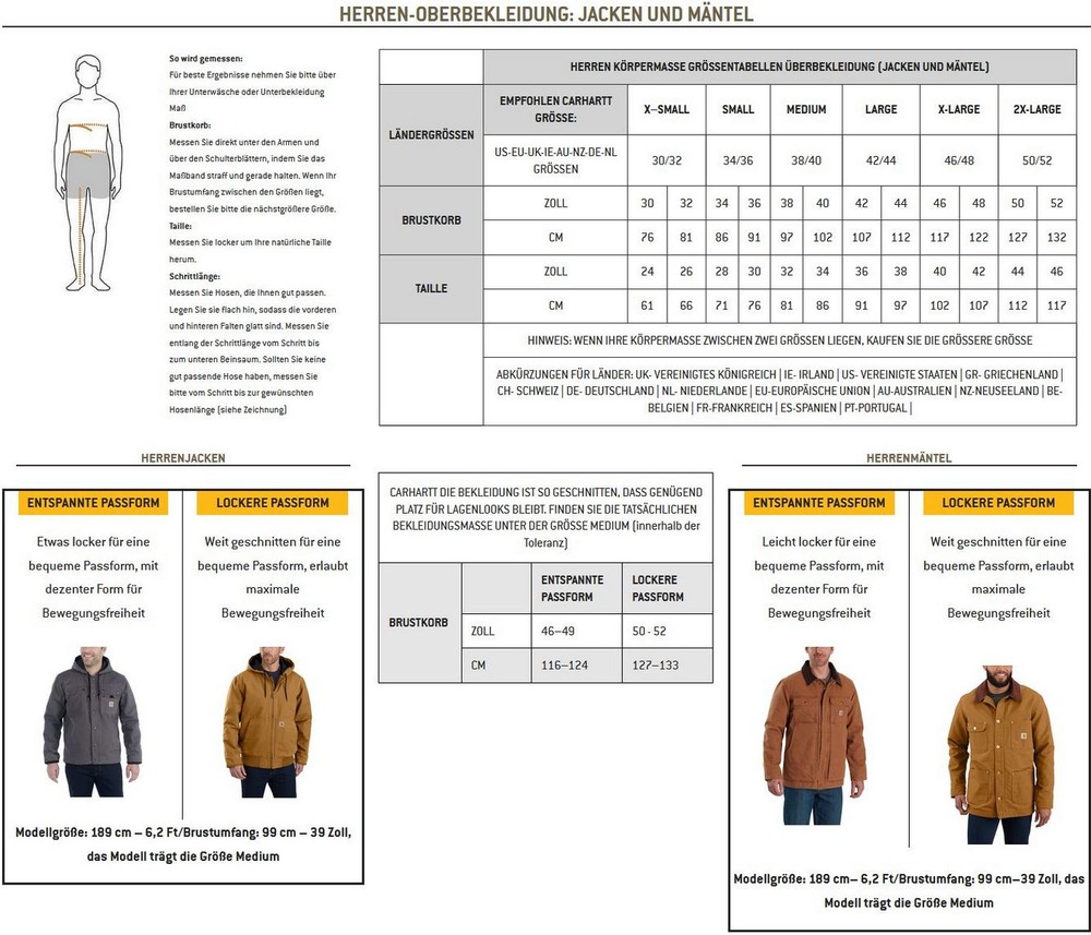 Carhartt Jacke Duck Detroit Jacket Dark Brown Jackets Coats