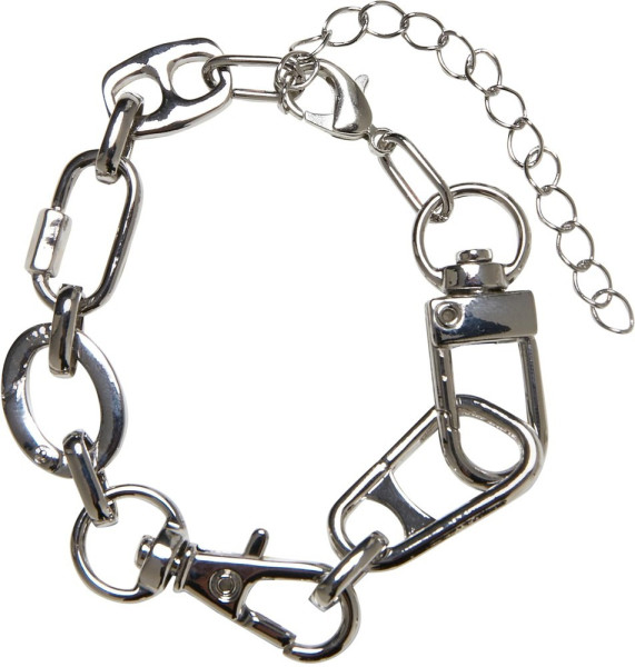 Urban Classics Universal Armband Various Fastener Bracelet Silver