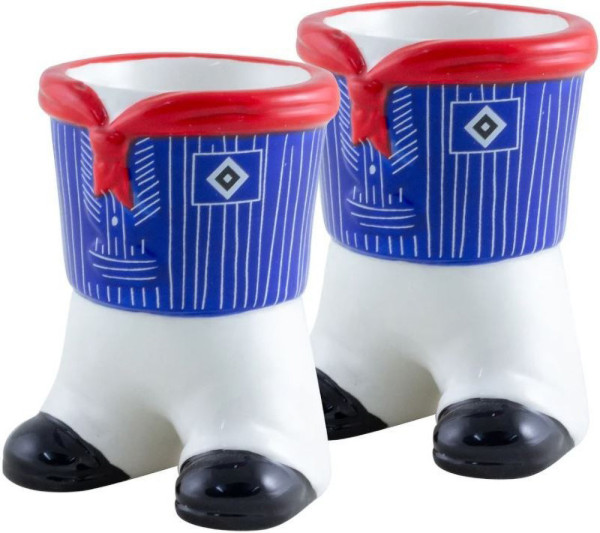 Hamburger SV HSV Eierbecher Matrose (2er Set) Fußball Blau/Weiß