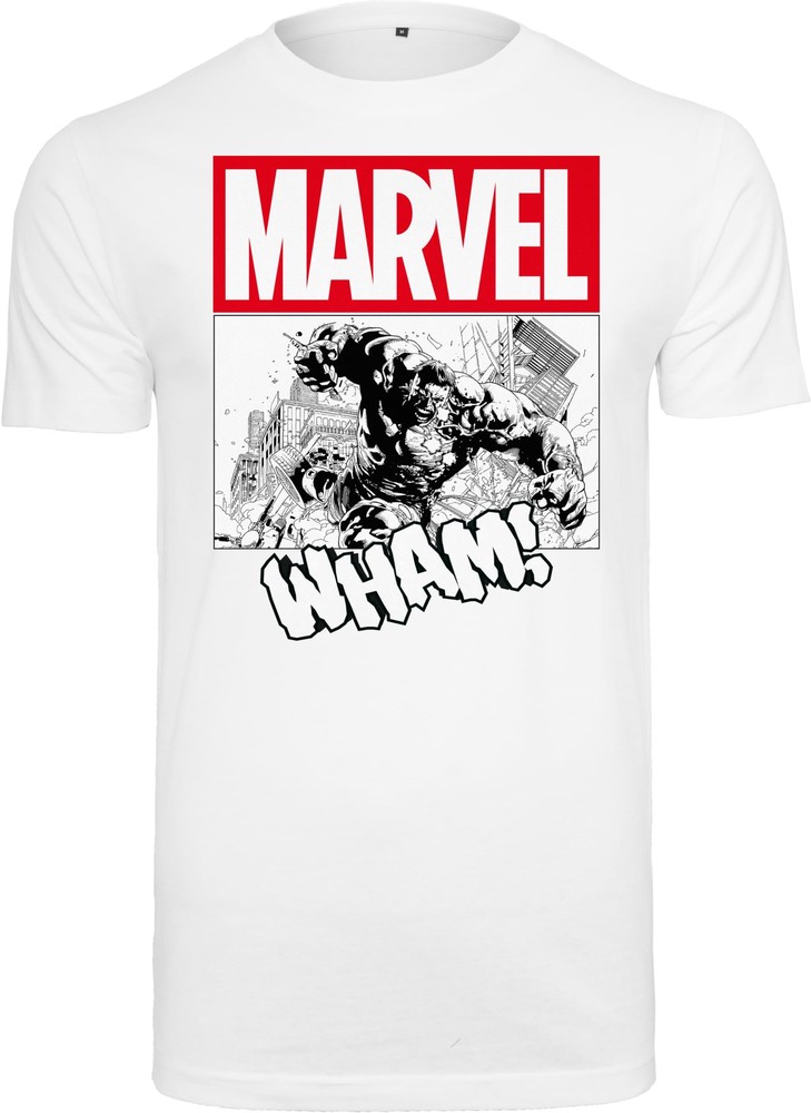 Merchcode T-Shirt Avengers Smashing Hulk Tee Weiß - Herren / Unisex