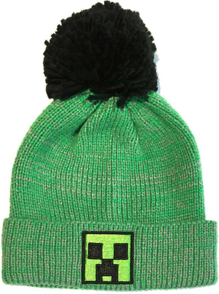 Minecraft - Block Face (Beanie Pom) Mütze Green