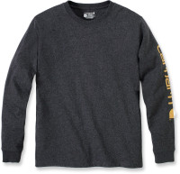 Carhartt Sleeve Logo T-Shirt L/S Carbon Heather Carhartt Sleeve Logo T-Shirt L/S Carbon Heather