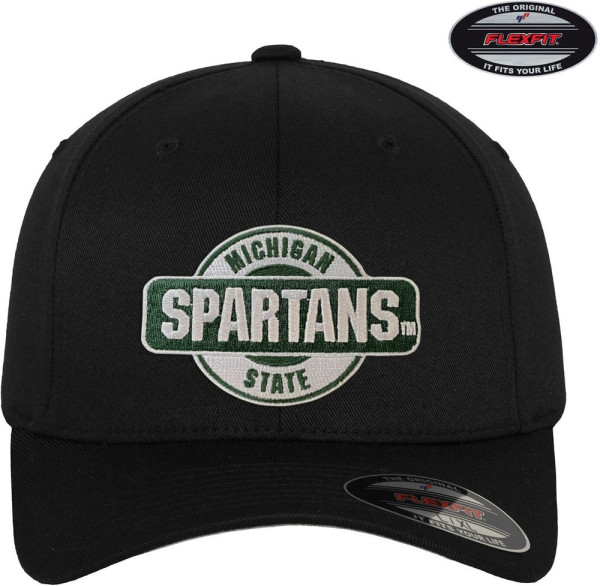 Michigan State University Msu Spartans Patch Flexfit Cap Black