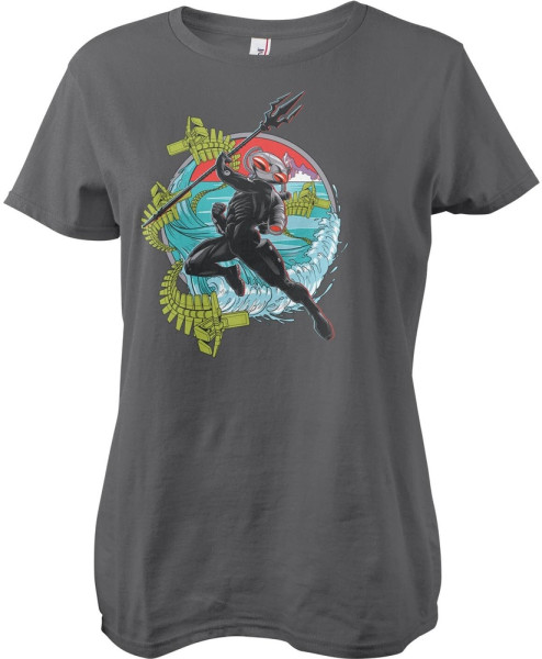 Aquaman Damen T-Shirt Surfing Black Manta Girly Tee WB-5-AQLK002-DTF870