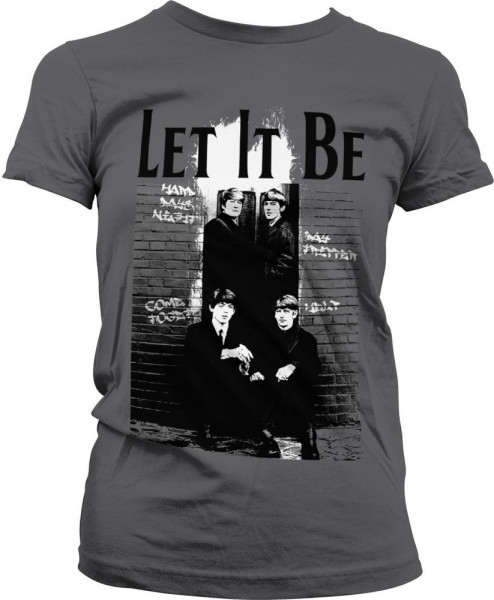 The Beatles Let It Be Girly Tee Damen T-Shirt Dark-Grey