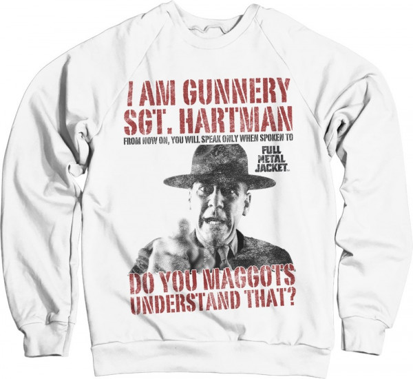 Full Metal Jacket Sgt. Hartman Sweatshirt White