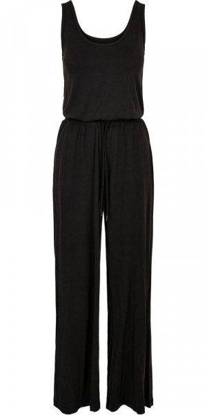 Urban Classics Damen Ladies Long Sleevless Modal Jumpsuit Black