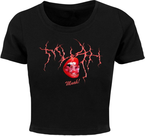 Miss Tee Damen T-Shirt Muah Cropped Tee