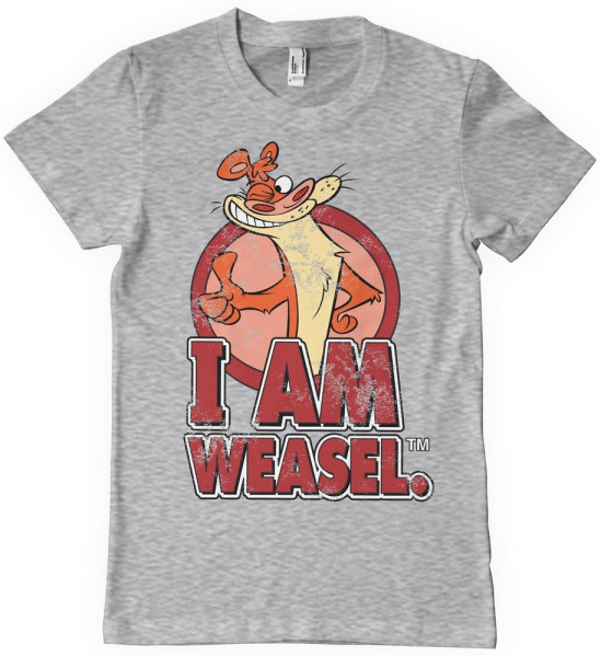 I Am Weasel T-Shirt Heathergrey