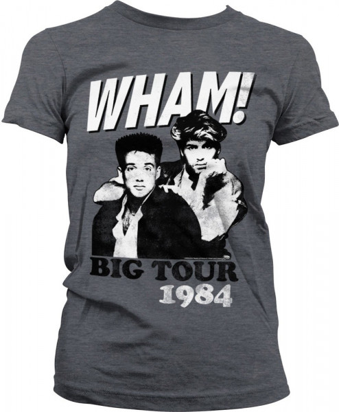 Wham! Big Tour 1984 Girly Tee Damen T-Shirt Dark-Heather