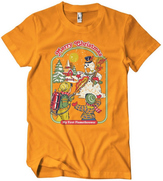 Steven Rhodes My First Flamethrower T-Shirt Orange