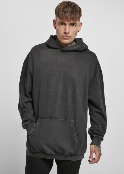 Urban Classics Hoodie Acid Washed Big Hoody Black