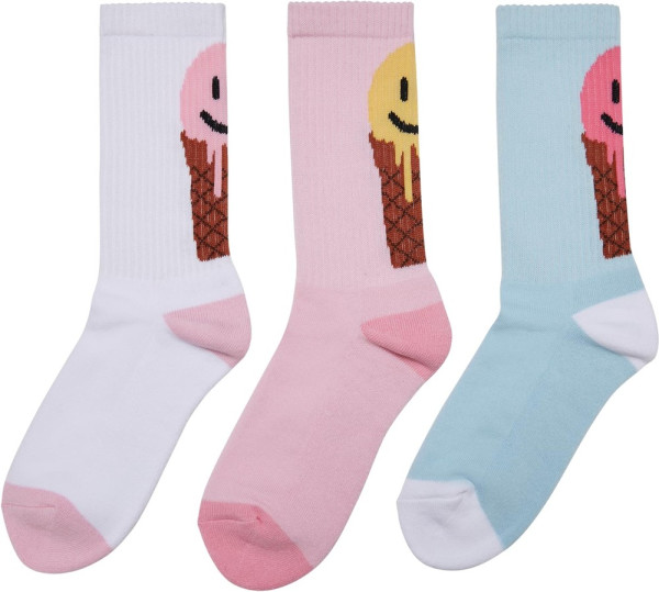Mister Tee Socken Fancy Icecream Socks 3-Pack White/Multicolor