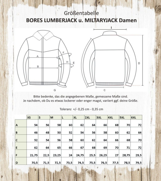 Bores Female Jacket Military Jack Damen Jacke Camouflage-S