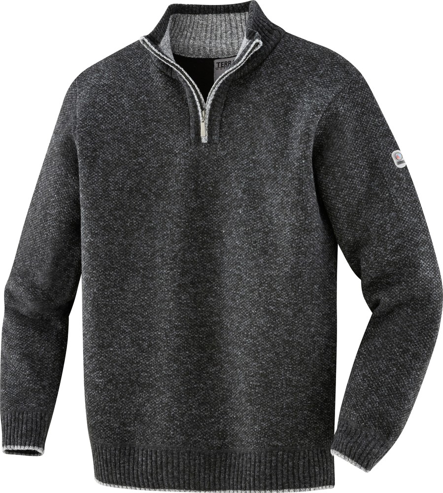 Terrax Workwear Stricktroyer Schwarz Melange - Herren / Unisex