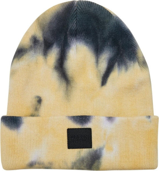 Urban Classics Jungen Mütze Tie Dye Beanie Kids Yellow/Black