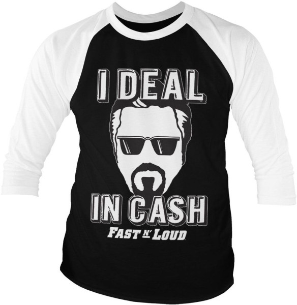 Fast N' Loud I Deal In Cash Baseball 3/4 Sleeve Tee DC-19-FL002-H82-15