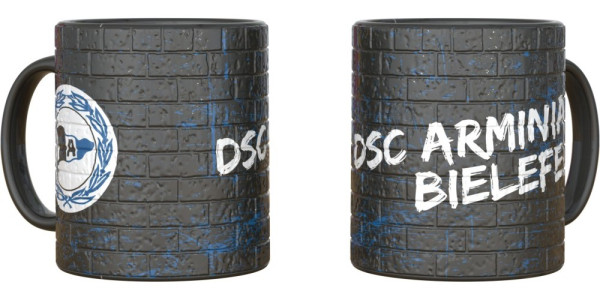 Arminia Bielefeld Becher Mauer Fussball Blau