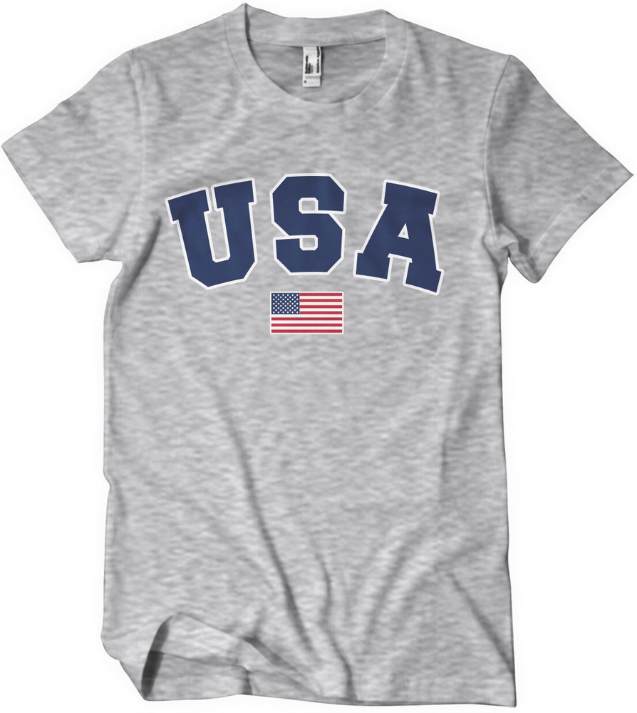 USA Varsity T-Shirt Heather-Grau - Herren / Unisex