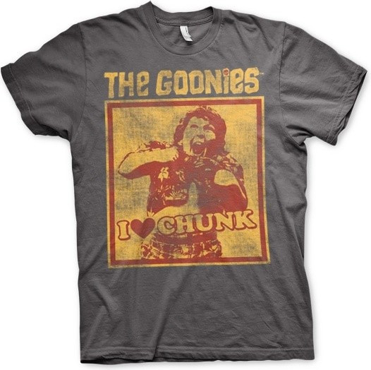 The Goonies I Love Chunk T-Shirt Dark-Grey