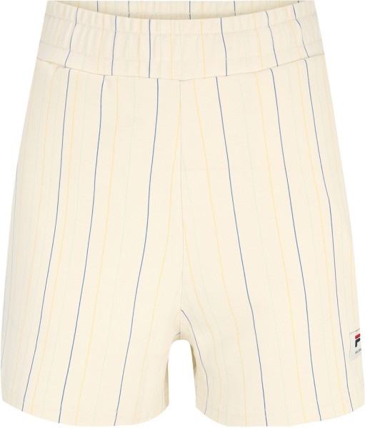 Fila Damen Kurze Hose Tebra High Waist Shorts Antique White/Multicolor Irregular Striped