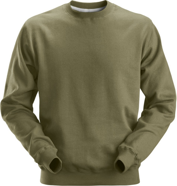 Snickers Arbeitspullover Sweatshirt Baumwolle Khaki/Grün