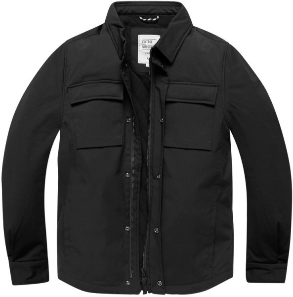 Vintage Industries Übergangsjacke Wyatt Shirt-Jacket Black