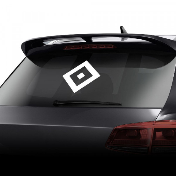 Hamburger SV HSV Heckscheibenaufkleber Raute Fussball