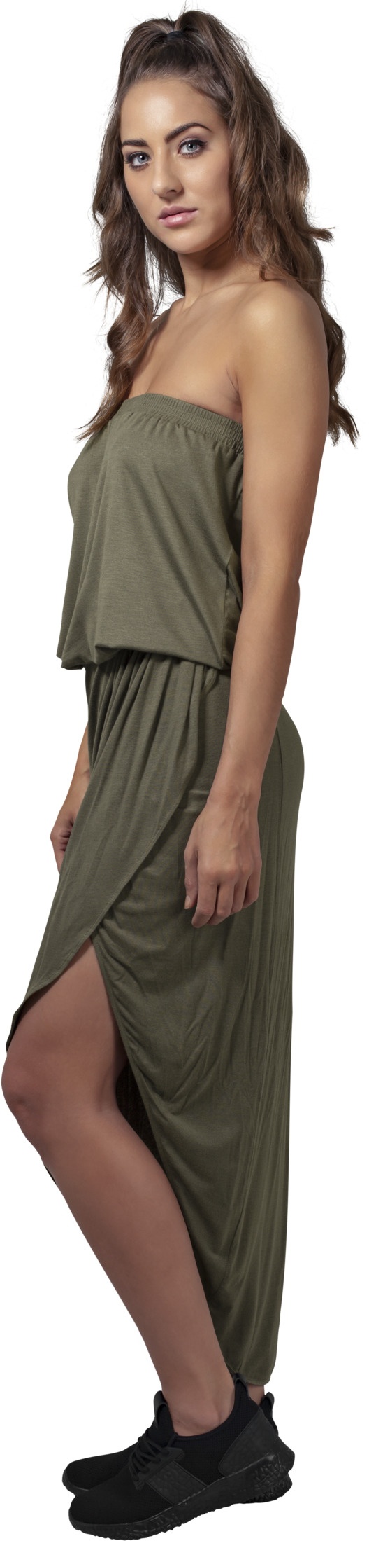Robe Bandeau Asymétrique Urban Classics Pour Femme - En Viscose Jersey, Coupe Décontractée Et Confortable