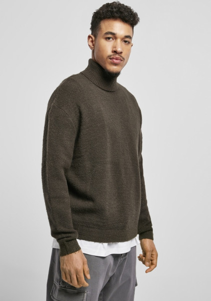 Urban Classics Sweatshirt Oversized Roll Neck Sweater Blackbird
