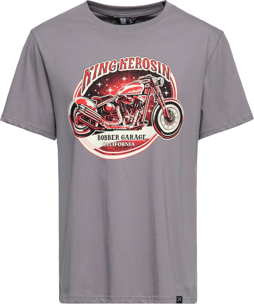 King Kerosin Classic T-Shirt Fp "Bobber Garage" KKI41054 - Herren / Unisex