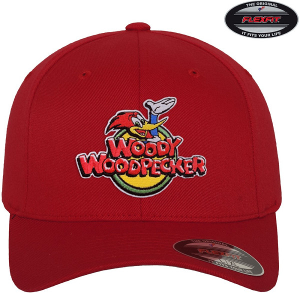 Woody Woodpecker Classic Logo Flexfit Cap Red