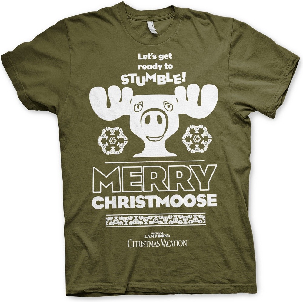 National Lampoon's Christmas Vacation Merry Christmoose T-Shirt Olive - Herren / Unisex
