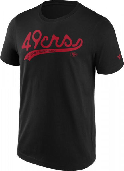 San Francisco 49ers Retro Graphic T-Shirt American Football NFL Schwarz