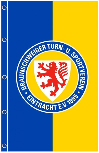 Eintracht Braunschweig Hissfahne Logo 300x175 cm Fussball 3. Bundesliga Yellow