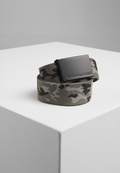 Urban Classics Gürtel Canvas Belts Grey Camouflage/Black