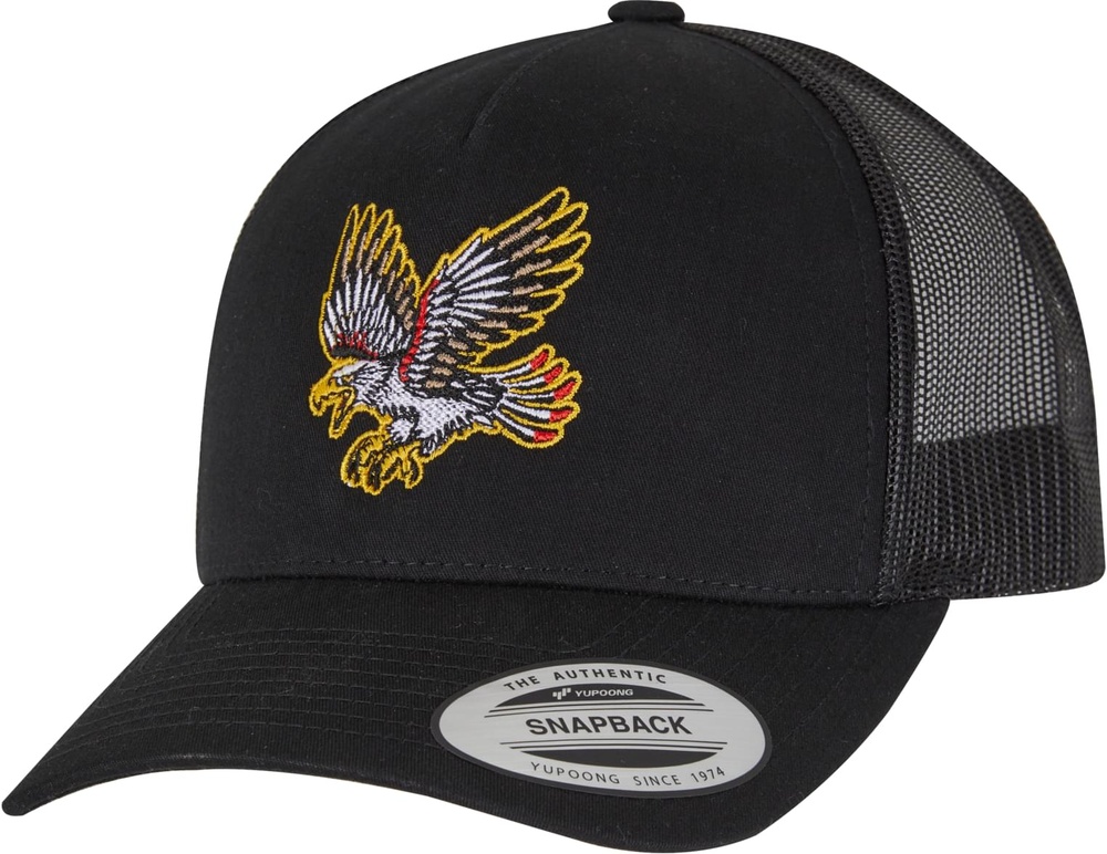 Mister Tee Bravery Eagle Trucker Cap 5-Panel Retro Trucker Cap MT3541 - Herren / Unisex