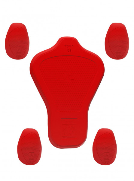 John Doe Protektoren Protectors Set Women Top ( S, E Level 1/Back Level 2) Red