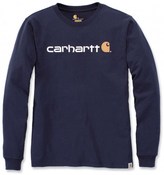 Carhartt Herren T-Shirt Core Logo T-Shirt L/S Navy