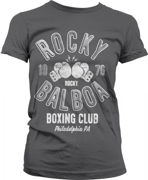 Rocky Balboa Boxing Club Girly Tee Damen T-Shirt Dark-Grey