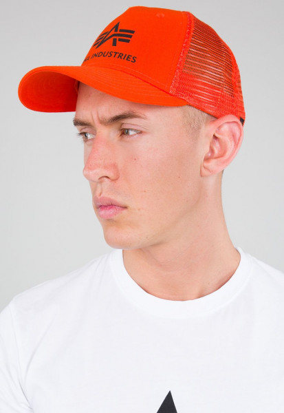 Alpha Industries Basic Trucker Cap Caps Flame Orange