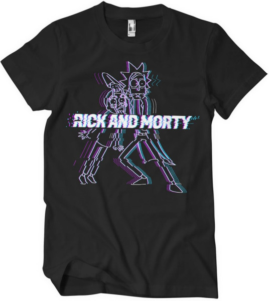 Rick And Morty Glitch T-Shirt Black