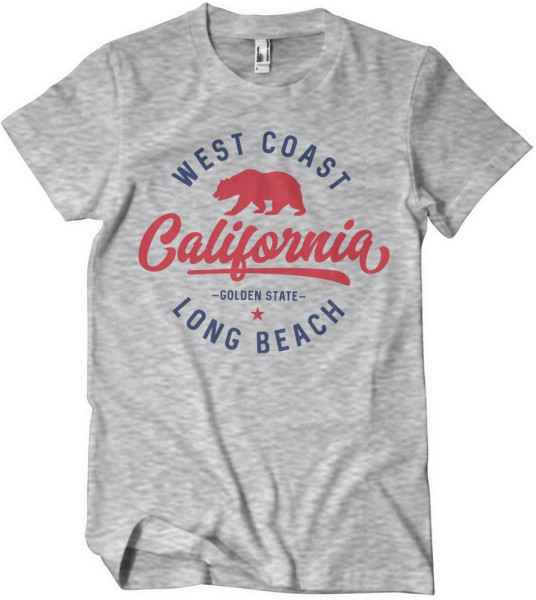 West Coast California T-Shirt Heather-Grey
