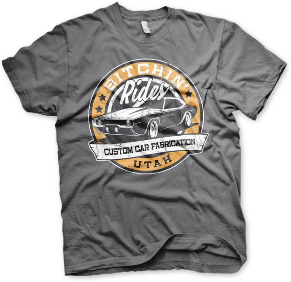 Bitchin' Rides Utah T-Shirt Dark-Grey