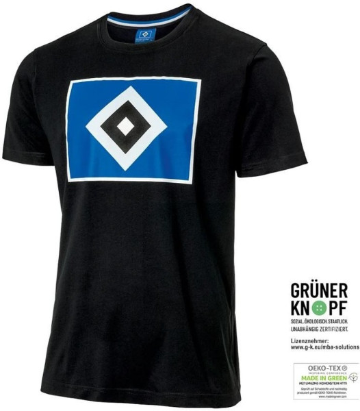 Hamburger SV HSV T-Shirt Logo Schwarz