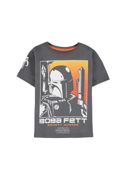 Boba Fett - The Legend - Boys Short Sleeved T-Shirt Grey