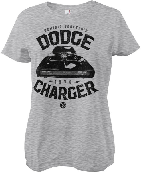 The Fast and the Furious Toretto'S US Car Charger Girly Tee Damen T-Shirt Heathergrey